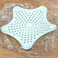 Mint Green Silicone Star Shaped Sink Filter Bathroom Hair Catcher Drain Strainers for Basin