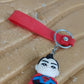 Cute Cartoon Silicone 3D Key Chain with Metal Hook & Strap (Pack of 1)