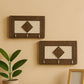 Handicraft Meenakari Wooden keyholder | Wall Hanging Key Holder Style for Your Home Decor & Gift Keys Stand for Entryway, Kitchen, Office, Bedroom Decorative Keys Organizer keyholder (2 Pc Set)