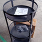 3-Layer Round Metal Mesh Utility Storage Trolley with Wheels
