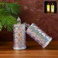 Decorative Led Candle Lights With Holographic Finish (2 Pc  Set)