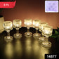 Set Of 6 Led Crystal-effect Table Lamps