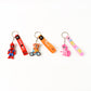 Cute Cartoon Silicone 3D Key Chain with Metal Hook & Strap (Pack of 1)