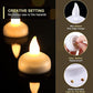 6432 Set Of 12 Flameless Floating Candles Battery Operated Tea Lights Tealight Candle - Decorative Wedding.