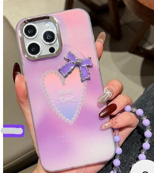 Bow Bling Heart with Free Charm - iPhone 14 pro max
