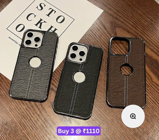 Leather Stich Logo design for 15 PLus (Black)