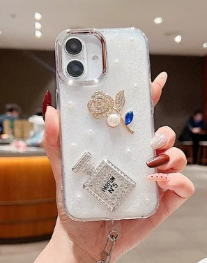 Transparent Rubber Gel TPU (Soft) Phone Case with Bracelet - iPhone 14