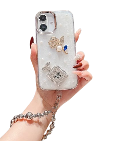 Transparent Rubber Gel TPU (Soft) Phone Case with Bracelet - iPhone 14
