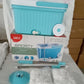 8712 Sporty Plastic Spin Mop With Bigger Wheels And Plastic Auto Fold Handle For 360 Degree Cleaning.