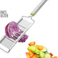 2142 6 In 1 Stainless Steel Kitchen Chips Chopper Cutter Slicer And Grater With Handle