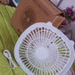 USB PORTABLE MINI DESK FAN WITH LIGHT & COLOR BOX (1 PC / Mix Color)