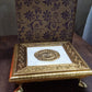 Golden - Square Pooja Chowki Patla / Bajot (20×20 CM / 1 Pc)