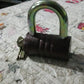 Heavy-Duty Iron Padlock – 82mm Black Spray Lock with Brass Core & 5 Keys, Waterproof & Anti-Theft