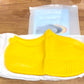 Yellow Non-Slip Silicone Rain Reusable Anti skid Waterproof Fordable Boot Shoe Cover (1 Pair )
