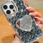 Heart shaped Makeup Mirror Dimond TPU (Soft) Phone Case | Mobile Cover -  iPhone 14  ( Black )