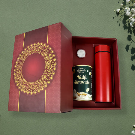 Temperature Water Bottle Silver Color Coin  Chocolate (With Attractive Multi Color Box  3 Pc Set)