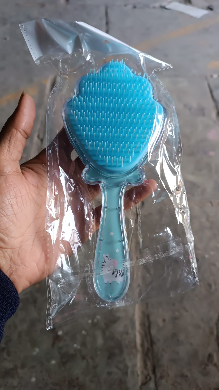 Cartoon Hair Brush Massage Shower Comb Blur Wet Salon (1 Pc ), Hair accessories