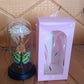 LED Light-Up Eternal Rose with Butterfly in Transparent Dome (1 Pc / Battery not Included)