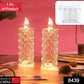 8439 Rose Candles Led Flameless And Smokeless Decorative Acrylic Transparent Candles Led Tea Light Candle Perfect For Gifting Home Diwali Christmas Crystal Candle Lights (1 Pc)  (Moq - 12 Pc )