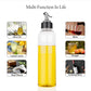 2138  1ltr Oil Dispenserwith Lid - Clear Drip Free Spout Controlled Use