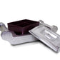 2091 Multipurpose 4 Section Royal Design Silver Storagegift Box