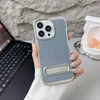 Electroplated Metal Kickstand TPU (Soft) Phone Case - iPhone 16 plus ( Grey )
