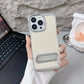 Electroplated Metal Kickstand TPU (Soft) Phone Case - iPhone 14  pro ( black)