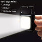 Mini Rechargeable Keychain Flashlight - 4 Light Modes with Folding Bracket & Magnetic Base