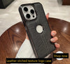 Leather Stich Texture Logo - iPhone 15 Plus