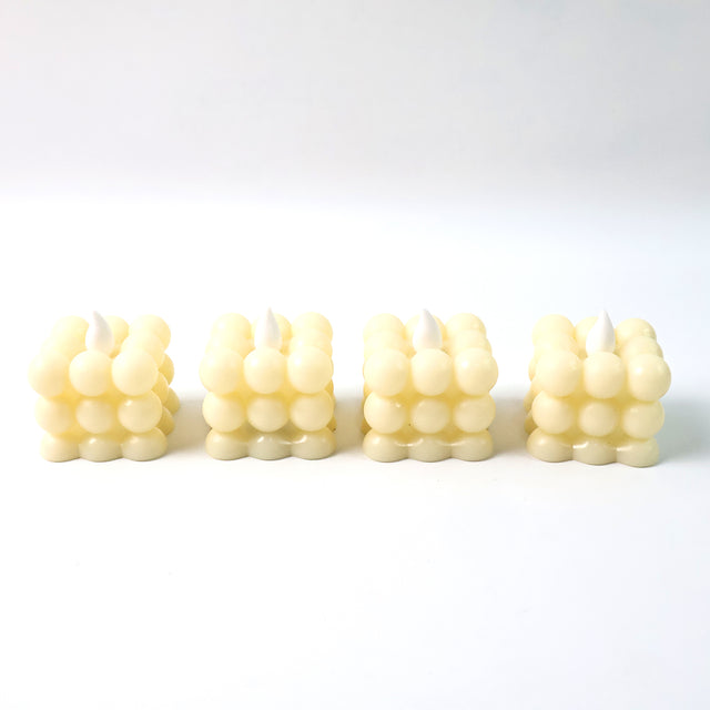 Decorative Led Bubble Candles (4 Pc  Set)