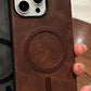 PU Leather Magnetic charger Case - iPhone 15 plus