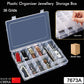 7673a 36 Grids Clear Plastic Organizer Jewelry Storage Box With Adjustable Dividers Transparent Organizer Box (1pc)