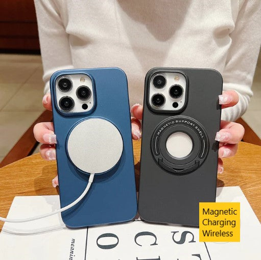 Matte Magsafe Magnetic Phone Case With Hidden Kickstand - iPhone 14 Pro
