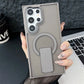 Shockproof Kickstand Magnetic Wireless Charge Phone Case - iPhone 15 Pro Max(Black)