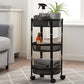 Space-Saving 3-Tier Round Trolley