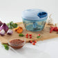 7008 Manual Stainless Steel Blades Compact Hand Held Vegetable Chopperslicer (Brown Package Box)