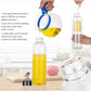 2138  1ltr Oil Dispenserwith Lid - Clear Drip Free Spout Controlled Use