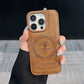 Wireless Charging PU Leather Rugged Kickstand Phone Case - iPhone 14 plus